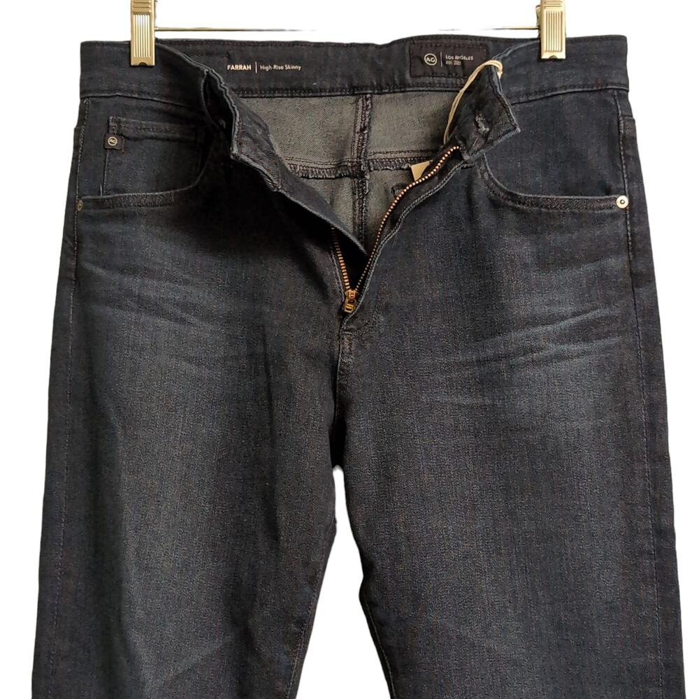 AG Farrah High Rise Skinny Cloud Soft Denim Jeans Fave (Blue, Indigo) Size 31 - Picture 3 of 15